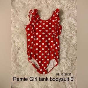 Remie Girl Minnie ruffle tank bodysuit size 6
